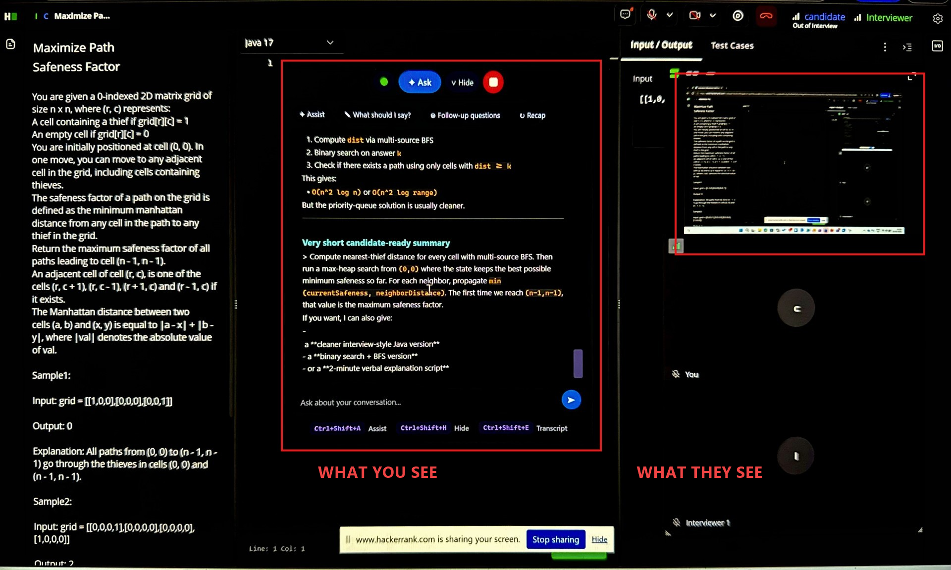 Live Session — What you see vs What they see